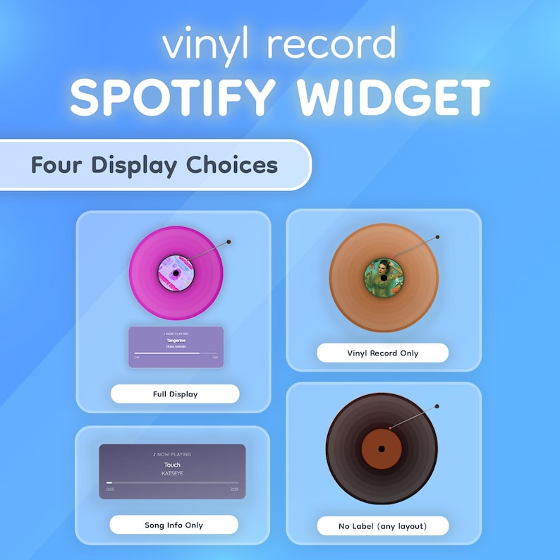 Customizable Spotify Stream Widget - Dynamic Album Colors, OBS Studio ...