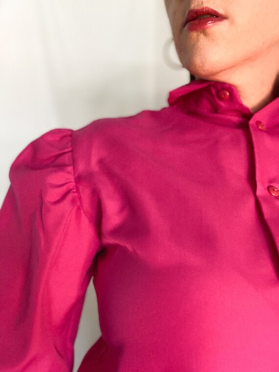 Hot Pink Vintage Blouse - image 3