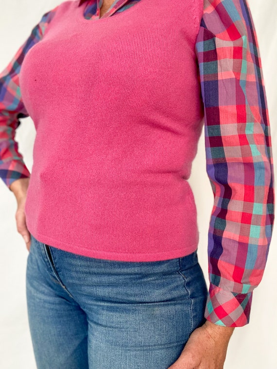 100 Cashmere Pink Sleeveless Sweater Gem