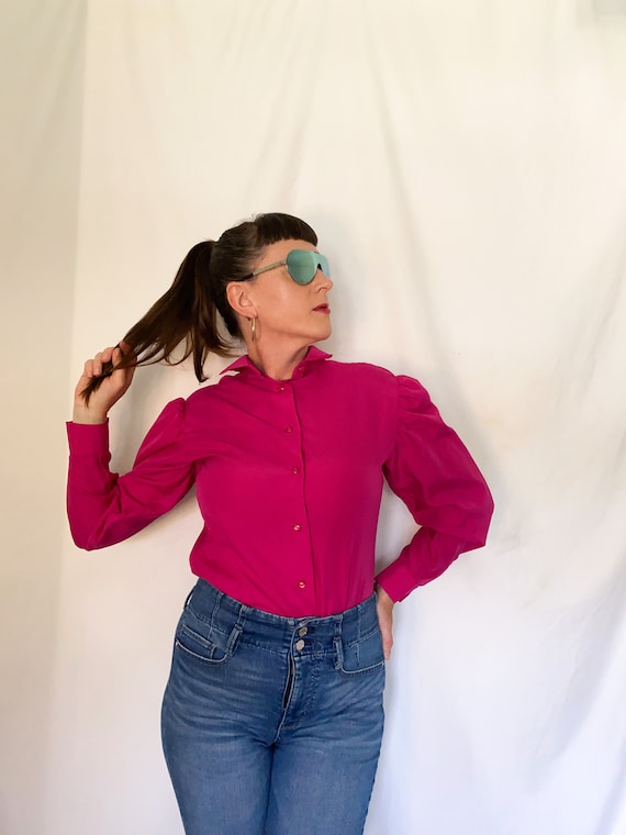 Hot Pink Vintage Blouse