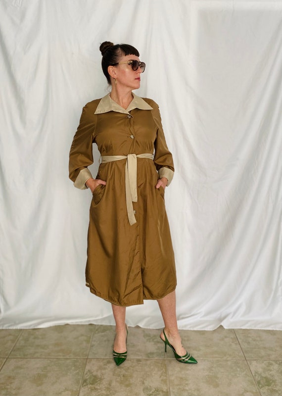 Vintage Reversible Trench Coat Dress