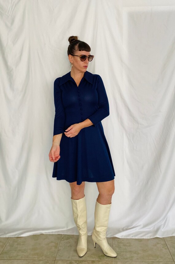 vintage navy style dress Gem