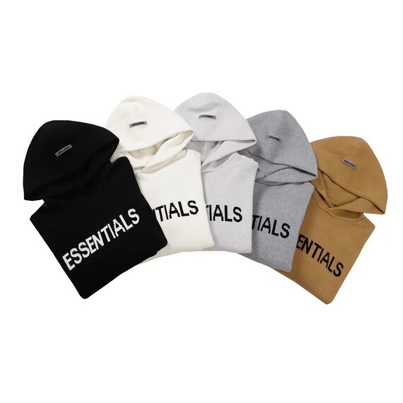 essentials hoodie knit black