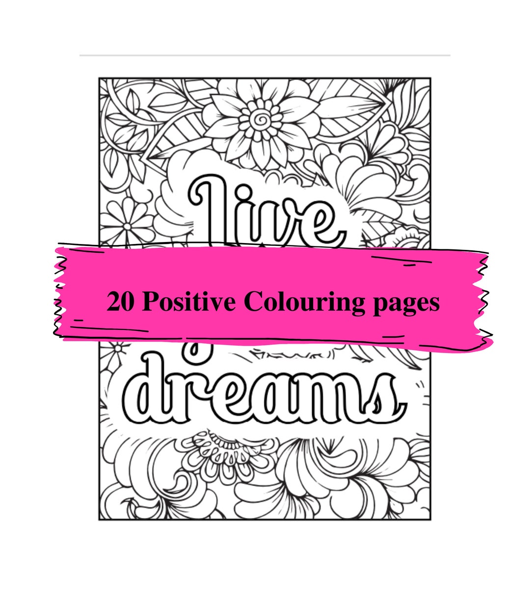 20 Motivational Quotes Colouring Pages Inspiring Quotes & Etsy