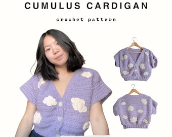 Cumulus Cardigan Crochet Pattern – ** PATTERN ONLY **