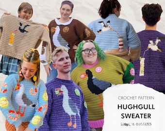 Hughgull Sweater Crochet Pattern **PDF PATTERN ONLY**