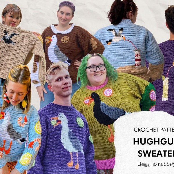 Hughgull Sweater Crochet Pattern **PDF PATTERN ONLY**