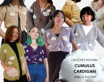 Cumulus Cardigan Crochet Pattern – ** PATTERN ONLY **