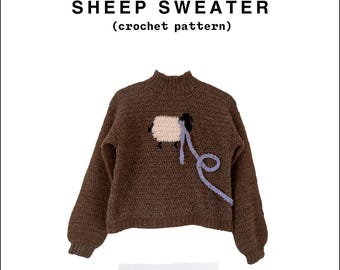 Sheep Sweater Crochet Pattern ** PATTERN PDF ONLY **