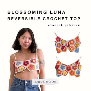 Blossoming Luna Top Crochet Pattern – ** PATTERN ONLY **