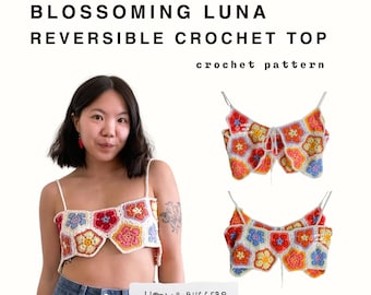 Blossoming Luna Top Crochet Pattern – ** PATTERN ONLY **