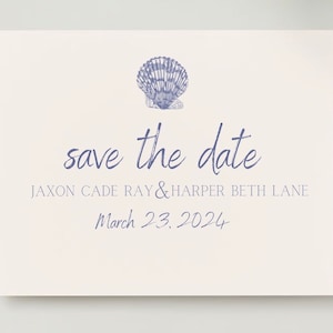 Save the Date Postkarte // Hochzeit, Strand, Vintage, Simple, Custom