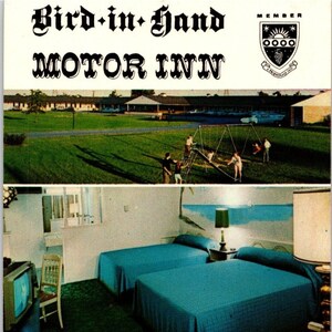 c1970 Vintage Bird-In-Hand Motor Inn Restaurant PA Cartolina panoramica non postata
