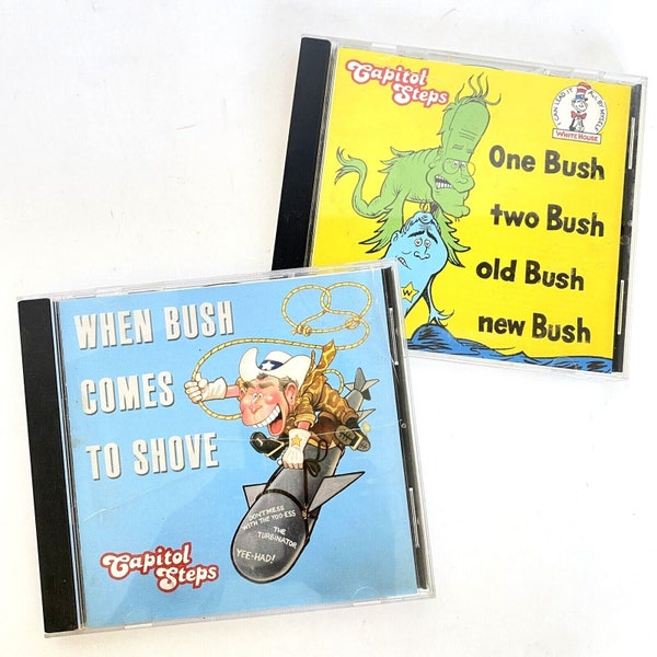 2001-2002 The Capitol Steps Lot of 2 Political Satire Comic Parody CDs Bushes