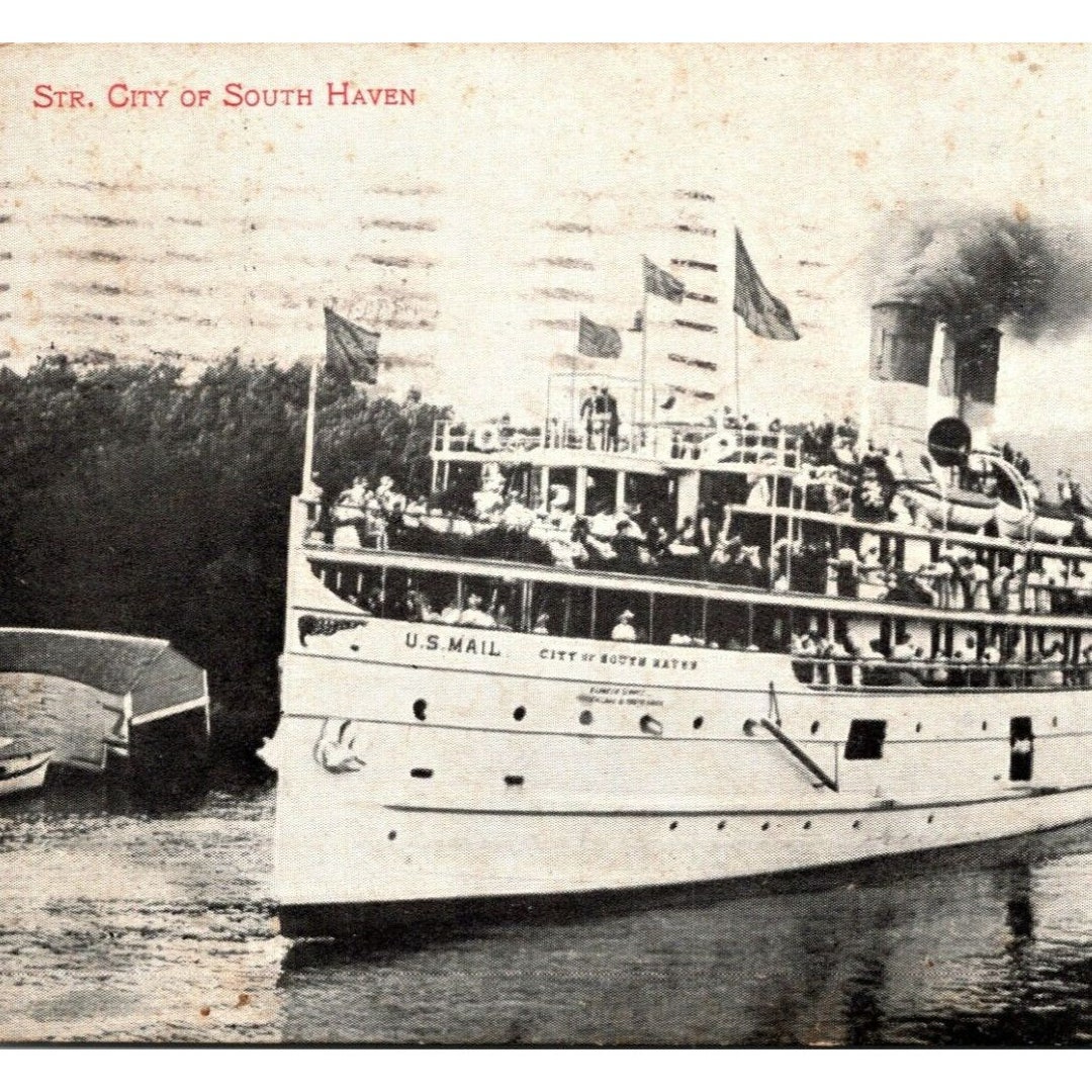 1912-steam-ship-city-of-south-haven-michigan-us-mail-divided-etsy