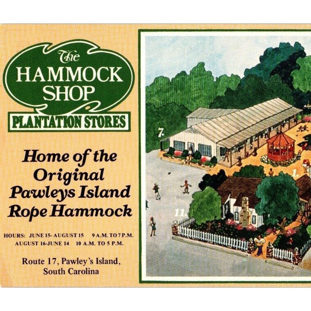 Vintage Pawleys Island Hammock Shop Plantation Stores Panorama - Etsy
