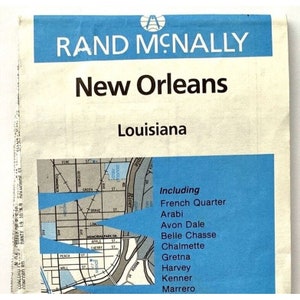 1985 Vintage New Orleans Rand McNally Street Straßenkarte