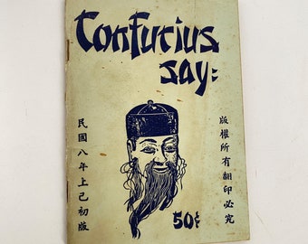 1950s Confucius Say Parody Humorous Booklet Softcover 1st Edition