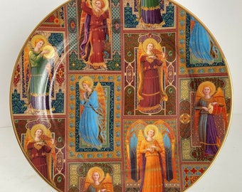 Punch Studio Angel Plate Angels In Harmony Porcelain Playing Instruments