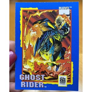 Ghost Rider 1991 Impel National Safe Kids Campaña Marvel Trading Card