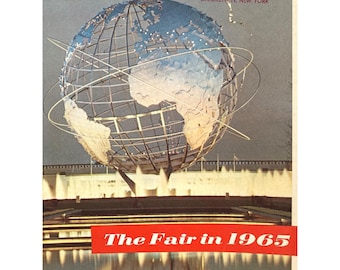 Folleto oficial de la Feria Mundial de Nueva York 1964-1965 La Feria en 1965 Copia de biblioteca antigua