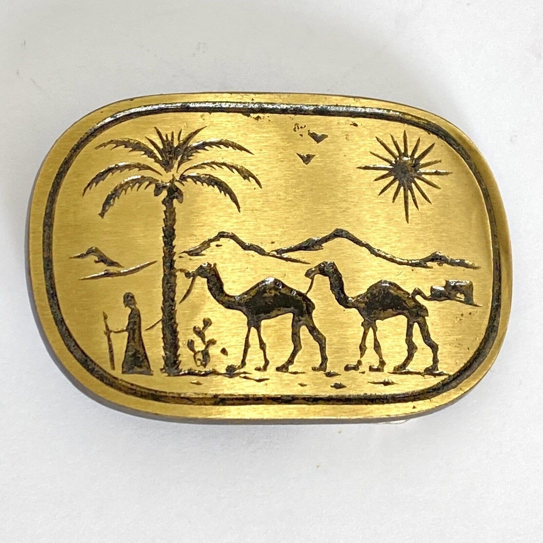 Vintage Buckler Solid Brass Belt Buckle Hand Made in Israel Etsy