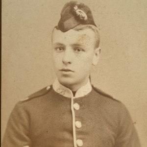 c1870 Antieke CDV Jongeman Militair Uniform Portret Carte De Visite Foto