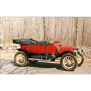 1912 Stanley Modèle 73 Voiture de tourisme à vapeur Long Island Auto Museum Chrome Carte postale