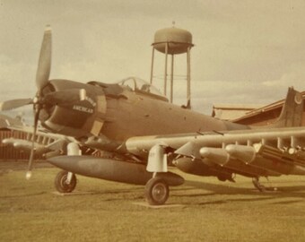 Vintage 1970 'Proud American' A-1H Aircraft Photo: French Air Force