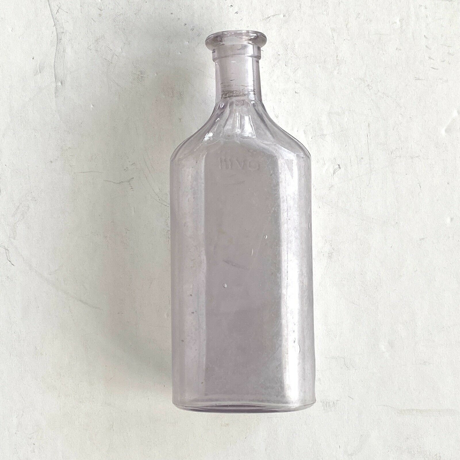 Antique Rare Solarized Obear-nester Glass Aseptic 8 Oz