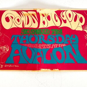 Cartão postal artístico de John H. Myers, quinta-feira à noite, Avalon San Francisco Family Dog, 1967