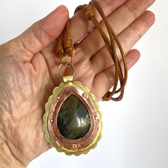 Labradorite Brutalist Handmade Cold Connections C… - image 9