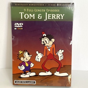 Złoty film klasyczny Tom i Jerry 9 pełne odcinki DVD 2004 zupełnie nowe zapieczętowane