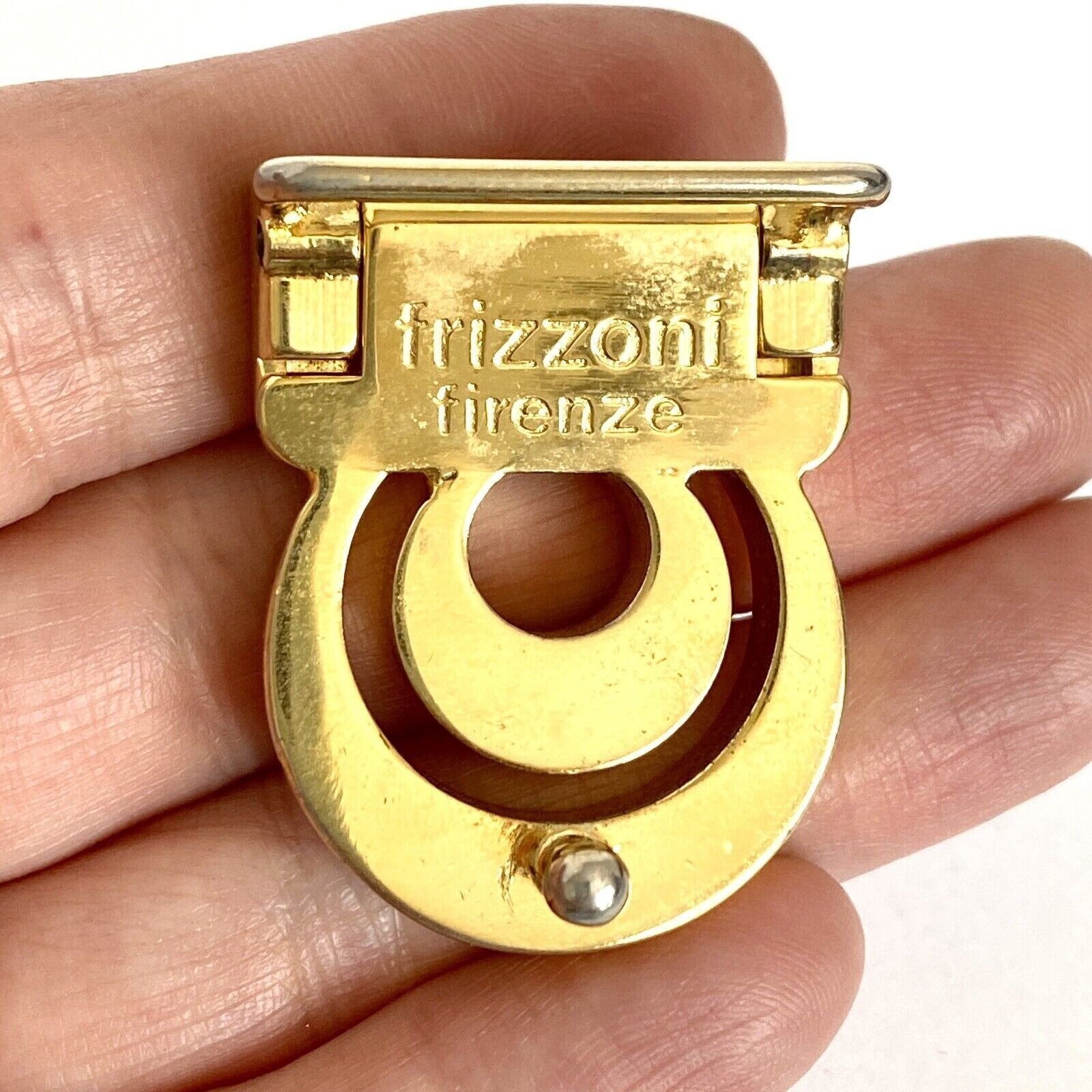 Vintage Frizzoni Leather Belt Buckle Only Florence Italy For 1\