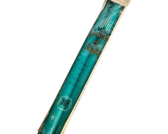 Jewels Of Light Turquoise Teal Vintage 12 in Kegelkerzen 2er-Set In der Originalverpackung