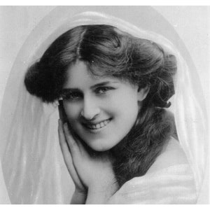 1907 RPPC Zena Dare Aktorka Promocyjna Pocztówka Prawdziwe Zdjęcie Opublikowane GB