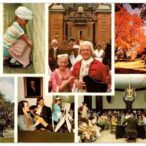 Vintage Colonial Williamsburg VA Multi-View Panorama Tarjeta de certificado de gratitud