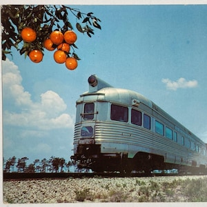 Cartolina d'epoca del treno Pullman Streamliner della Seaboard Air Line della Silver Meteor