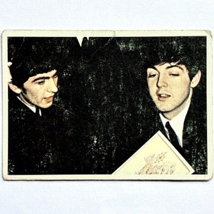 1964 Beatles Diary Cards #8A Paul & Ringo TOPPS TCG Ringo Speaking