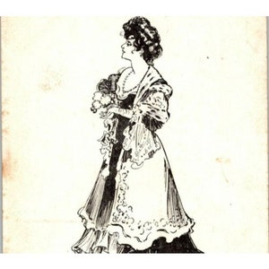1907 My Ideal Woman D Hillson Frühe geteilte Rückseite Postkarte