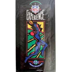 Juego de cartas de fútbol de gran tamaño del Super Bowl XXVI de la NFL Experience de la década de 1990, sellado de fábrica