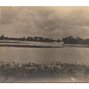 c1910 RPPC 沼地の水路 雲が分断された後 実写ポストカード