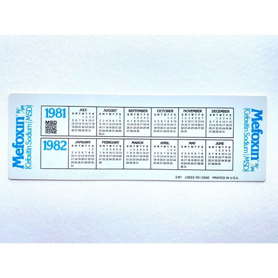 Merck Ruler 1980s Mefoxin Ruler MSD Merck Labs Pharmaceutical Drug | Etsy