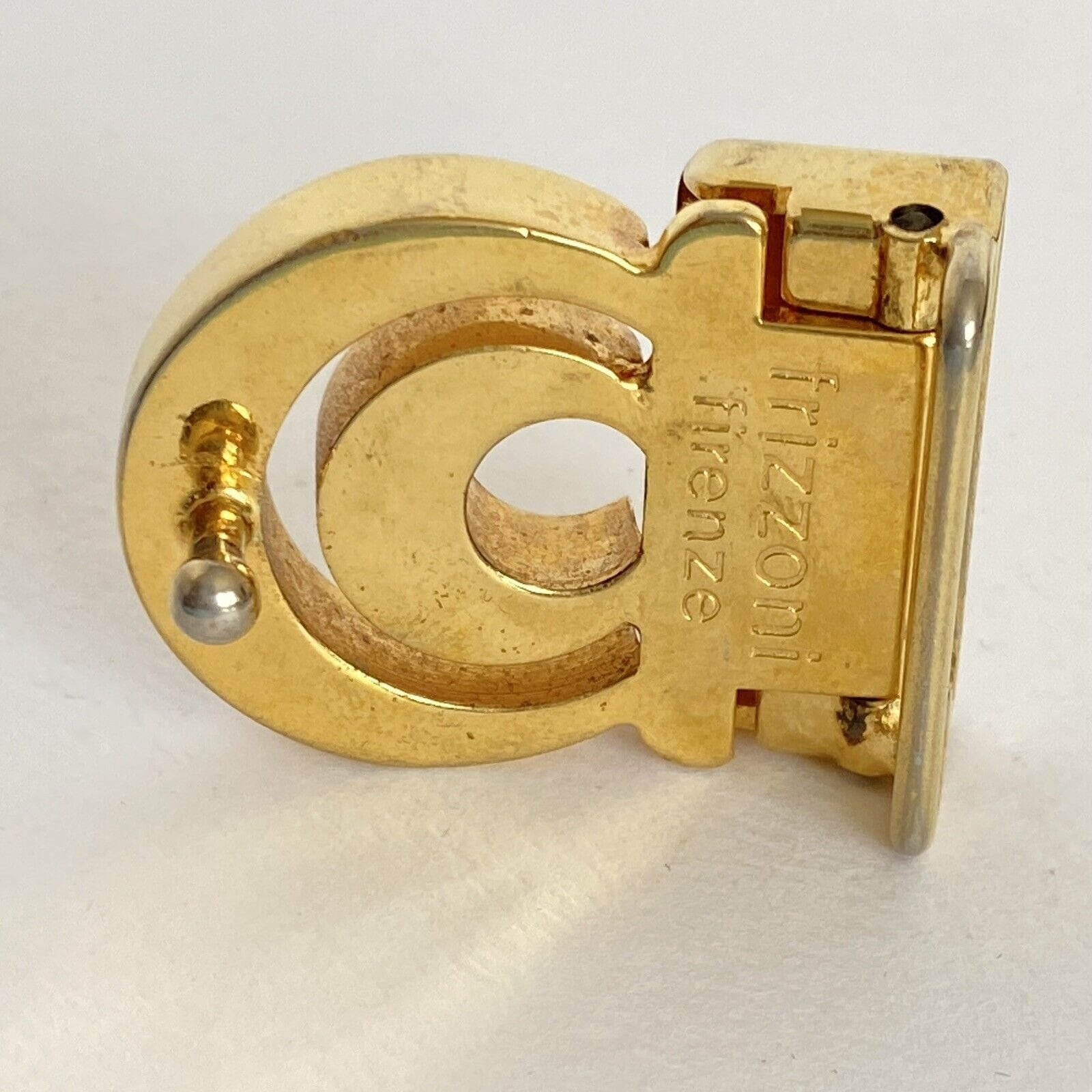 Vintage Frizzoni Leather Belt Buckle Only Florence Italy for 