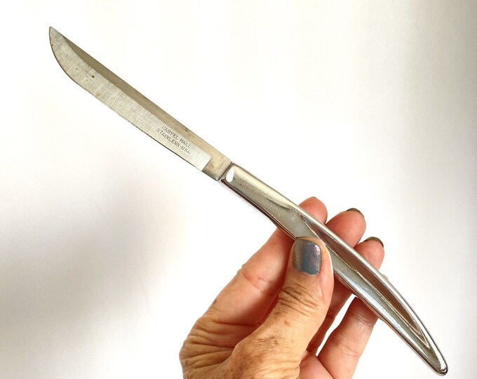 Vintage Carvel Hall Steak Knife Set of 2 Stainless 4 Blade Sweeping Handle MCM Etsy