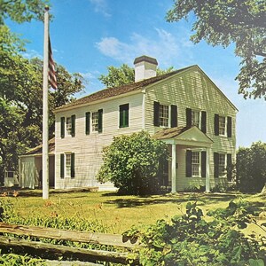 c1950s Grande vecchia casa dell'agenzia indiana Portage WI Cartolina gigante 6x9in