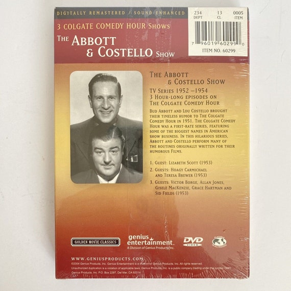 Buy The Abbott and Costello Show 3 Colgate Comedy Hour Shows New