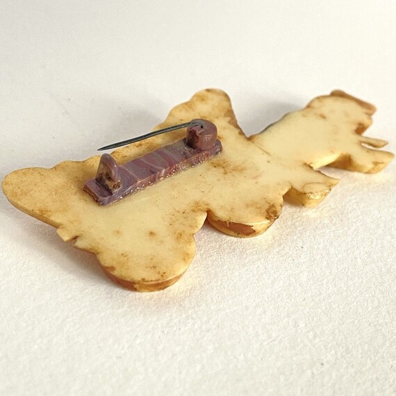 c1940 Celluloid Oxen Cows Pulling Covered Wagon H… - image 5