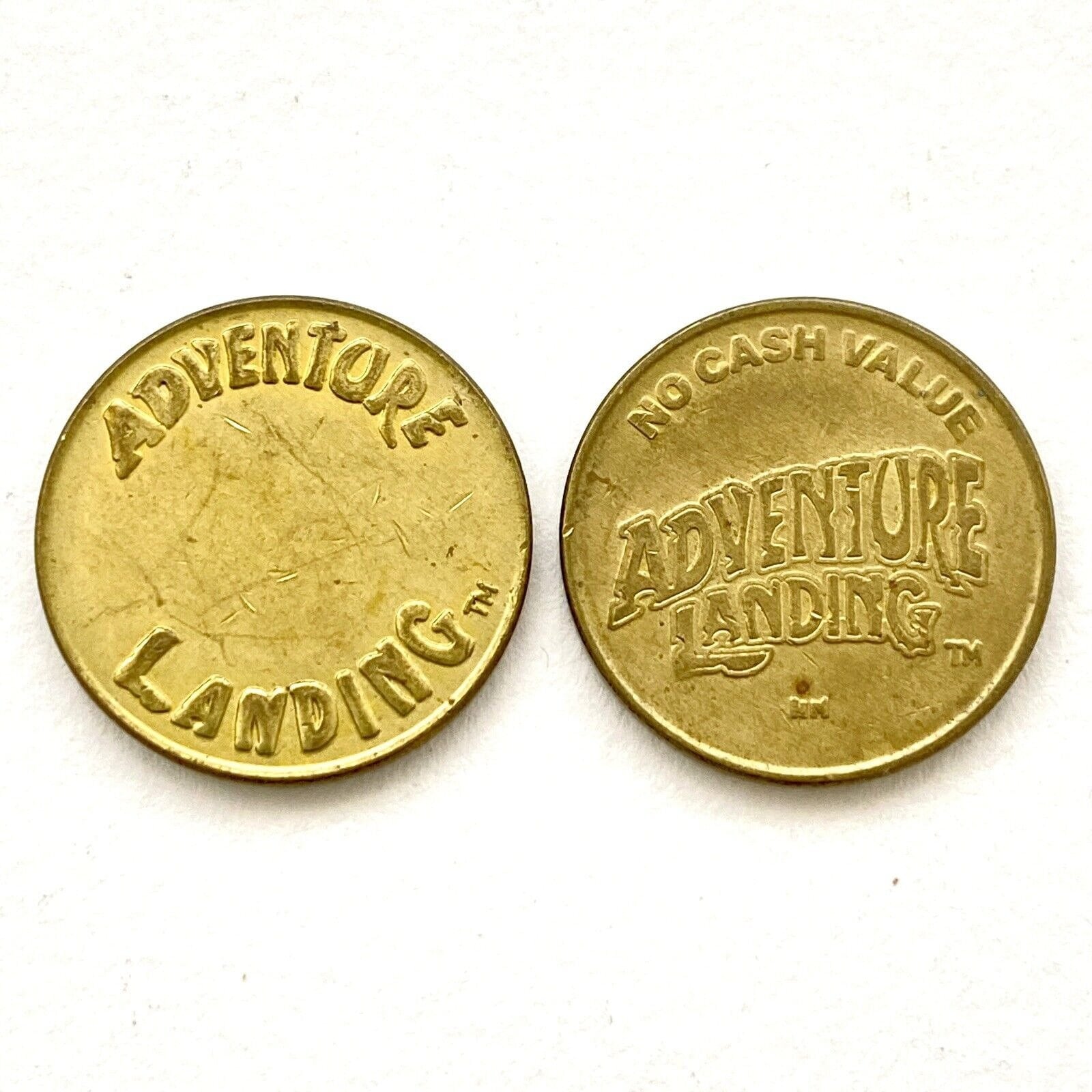 Vintage Adventure Landing Brass No Cash Value Arcade Game Tokens