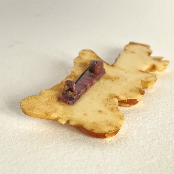 c1940 Celluloid Oxen Cows Pulling Covered Wagon H… - image 4